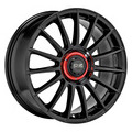 oz superturismo evoluzione 8x18/5x112 et45 d66,7 gloss black + red lettering