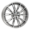 oz envy 7x17/4x100 et37 d68 matt silver tech diamond cut